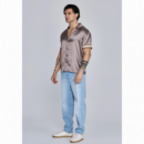 Camisa SikSilk Marrón