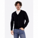 Jersey Cardigan Gianni Lupo Negro