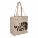 Bolsos Bolso THE NORTH FACE Tote Algodón Weimaraner Brown Large Logo Print