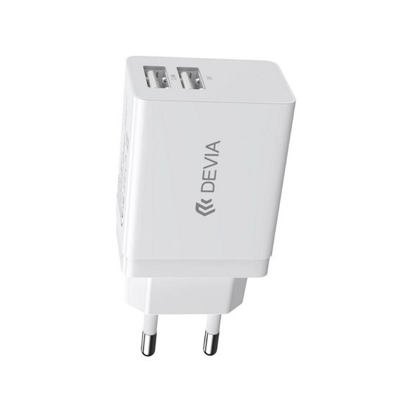 DEVIA Cargador Red 2XUSB 2.4A Lite 2 Blanco