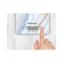 BEPER Pesa de Cocina Digital Max 5KG Placa Vidrio Templado Marmol Azul P102BIL001