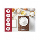 BEPER Pesa de Cocina Digital Max 5KG Placa Vidrio Templado Diseño Chocolate P102BIL002