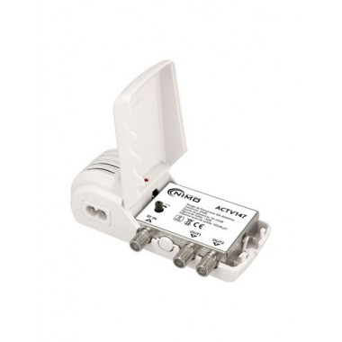 NIMO Amplificador Interno de TV VHF/UHF 25Dbi 1 Entrada-2 Salidas ACTV147