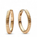 PANDORA  Pendientes de Aro PANDORA Moments para Charm Pequeños 262728C00