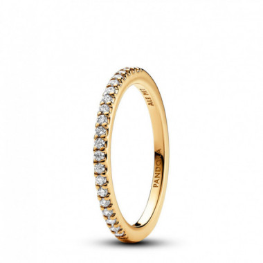 PANDORA Anillo con un Recubrimiento en Oro Banda Brillante​ 162999C01