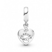 PANDORA San Valentín Charm Colgante en Plata de Ley Corazón Amigos para Siempre 799294C01