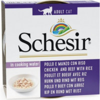 SCHESIR Gato Adulto Pollo, Buey y Arroz Lata 85 Gr