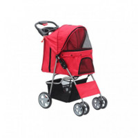 PAWISE Cochecito Rojo 68X46X100 Cm