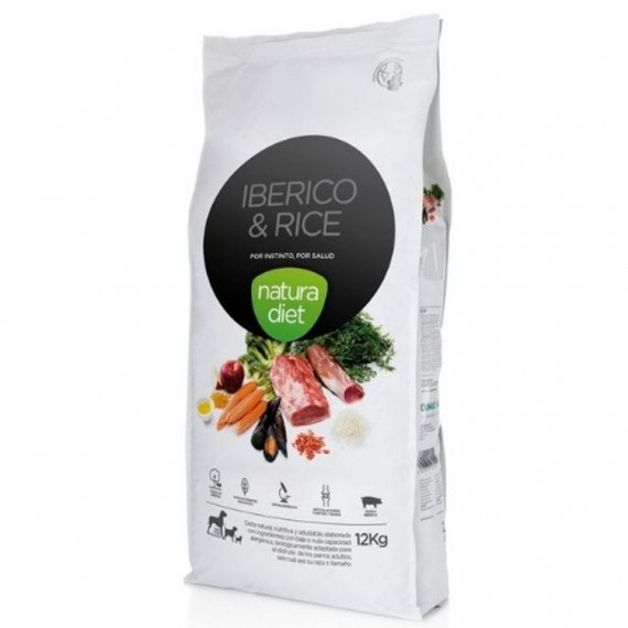 Natura Diet Perro Adulto Iberico y Arroz 12 Kg  DINGO NATURA