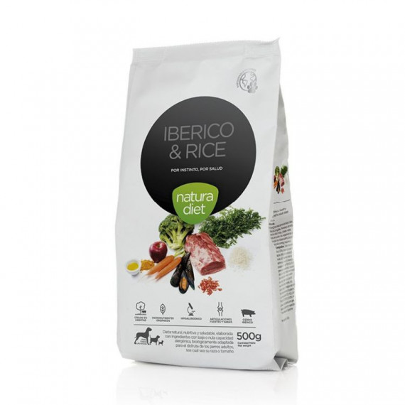 Natura Diet Perro Adulto Iberico y Arroz 3 Kg  DINGO NATURA