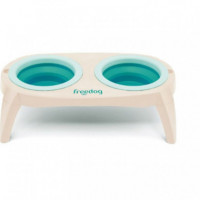 FREEDOG compact Bowl beige turquesa 2x500 ml