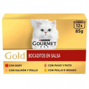 GOURMET Gato Gold Bocaditos en Salsa 12X85 Gr