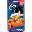 FELIX Gato Snack Play Tubes Pollo E H Gado 50 Gr