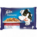 FELIX Gato Adulto Fantastic Duo Carnes 4X85 Gr
