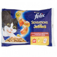 FELIX Gato Adulto Sensations Buey, Pollo y Tomate 85 Gr