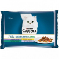 GOURMET Gato Perle Lamina Legumbre y Cordero 4X85 Gr
