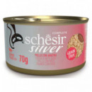 SCHESIR Gato Adulto Silver Filete de Pollo y Pato Mousse Lat