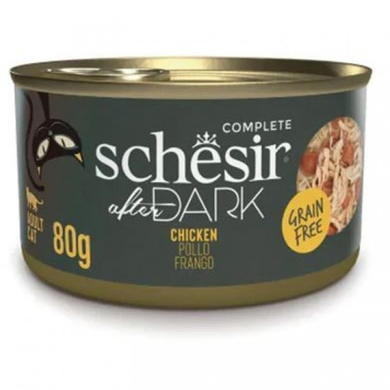 SCHESIR Gato Adulto After Dark Filete de Pollo Lata 80 Gr