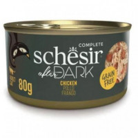 SCHESIR Gato Adulto After Dark Filete de Pollo Lata 80 Gr