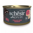 SCHESIR Gato Adulto After Dark  Pollo y Ternera Lata 80 Gr