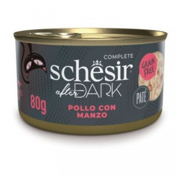 SCHESIR Gato Adulto After Dark  Pollo y Ternera Lata 80 Gr