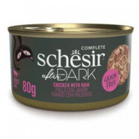 SCHESIR Gato Adulto After Dark Filete Pollo y Jamón Lata 80