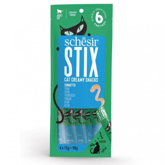 SCHESIR Gato Adulto Snack Stix Atún 6X15 Gr