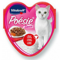 VITAKRAFT Gato Adulto Poesie Ternera Zanahoria Salsa Tarrina