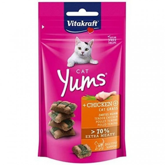 VITAKRAFT Gato Snack Yums Pollo Hierba 40 Gr