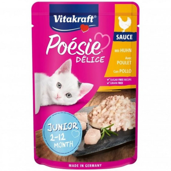 VITAKRAFT Gato Junior Poesie Pollo Salsa Pouch 85 Gr