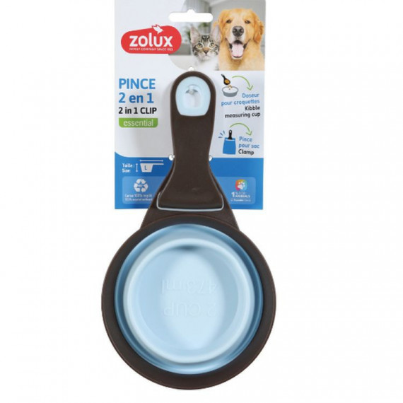 ZOLUX Clip Medidor Silicona Azul L