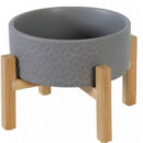 ZOLUX Perro Comedero Cerámico Keramo Gris 700 Ml