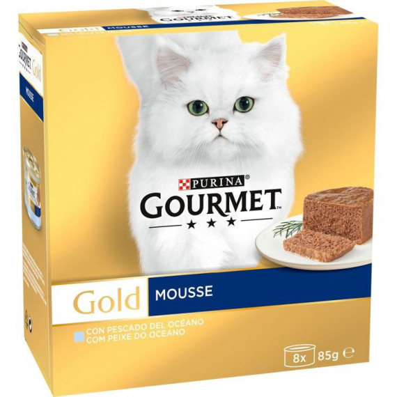 GOURMET Gato Gold Mousse Pescado 8X85 Gr