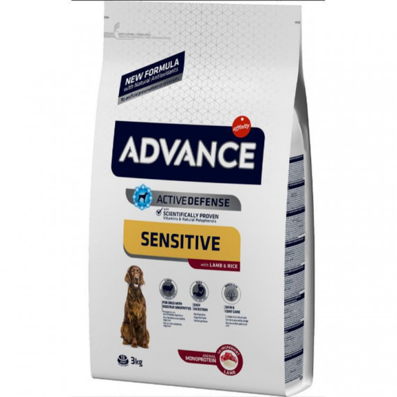 ADVANCE perro adulto sensitive cordero 3 kg
