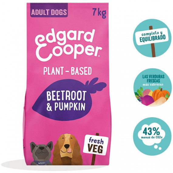 Edgard&cooper Perro Adulto Plant Based Remolacha y Calabaza  EDGARD & COOPER