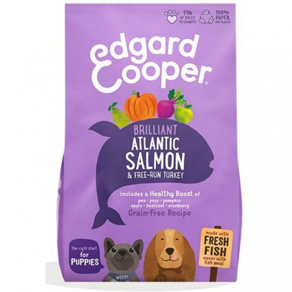 Edgard&cooper Perro Puppy Salmón, Pavo, Frutas y Remolacha 7  EDGARD & COOPER