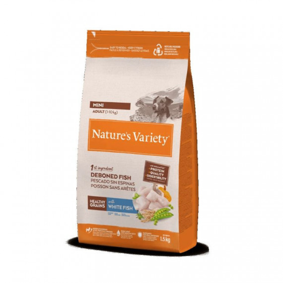 Natures Variety Perro Adulto Mini Hg Pescado Blanco 1.5 Kg  NATURE'S VARIETY