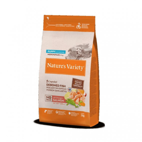 Natures Variety Perro Puppy Medium Maxi Ng Salmon 3 Kg  NATURE'S VARIETY