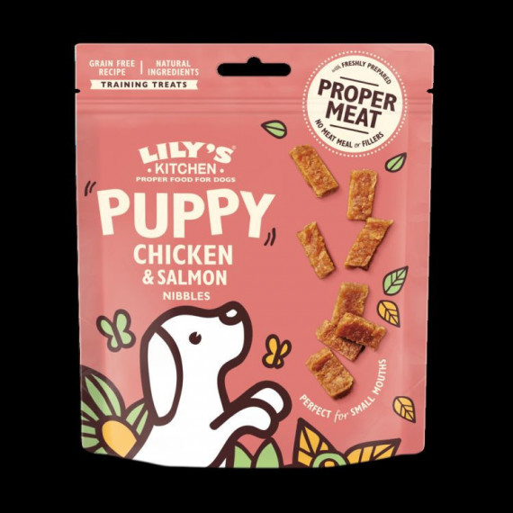 LILY'S KITCHEN Perro Puppy Snack Chicken Salmon Nibbles 70 G