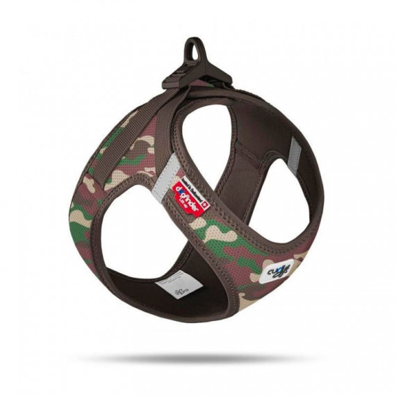 CURLI Perro Arnes Air-mesh Camuflaje 2XS 30-34 Cm