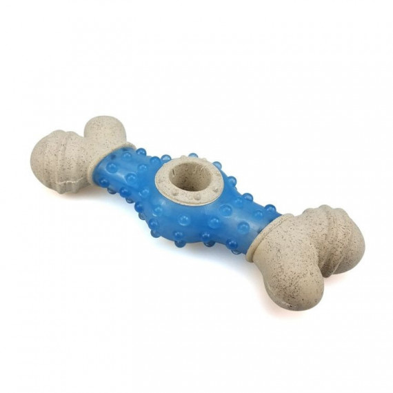 ALMA Perro Juguete Corn Bone Azul