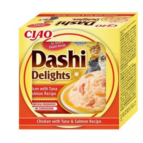 CHURU Gato Dashi Delight Pollo Atun y Salmon