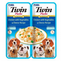 CHURU Perro Twin Pollo Verduras Queso con Caldo de Pollo 2X4