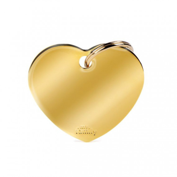 MY FAMILY Corazon Latón Dorado Grande
