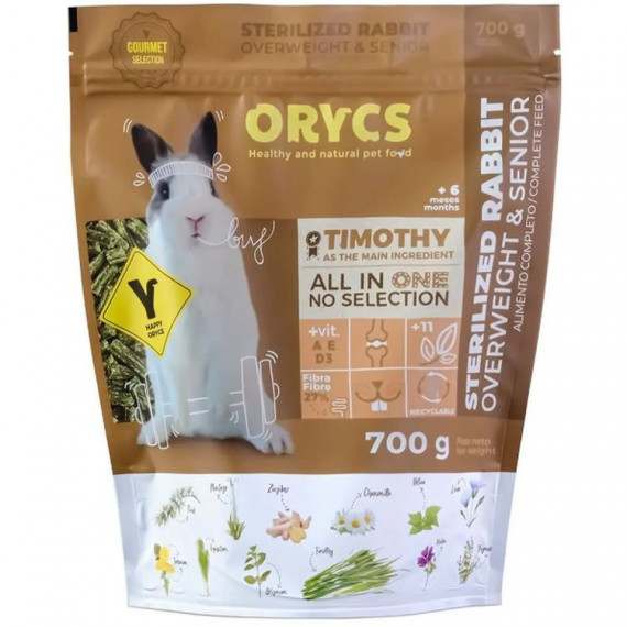 ORYCS Conejo Esterilizado Senior 700 Gr