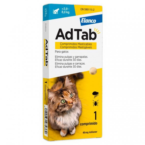 Adtab Gato Comprimido 48 Mg 2-8 Kg 1 Ud  ELANCO