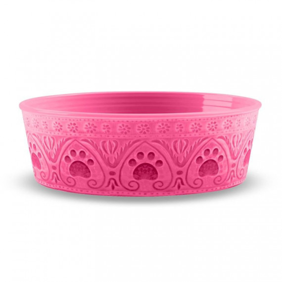 TARHONG Perro Comedero Medallion Rosa 470 Ml