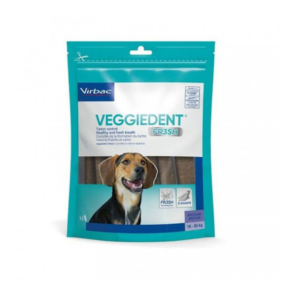 VIRBAC Perro Snack Veggiedent Pequeño 15 Ud