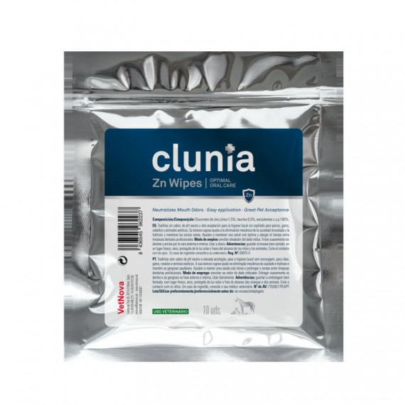 Clunia Zn Toallitas 1 Bolsa con 10 Toallitas  VETNOVA