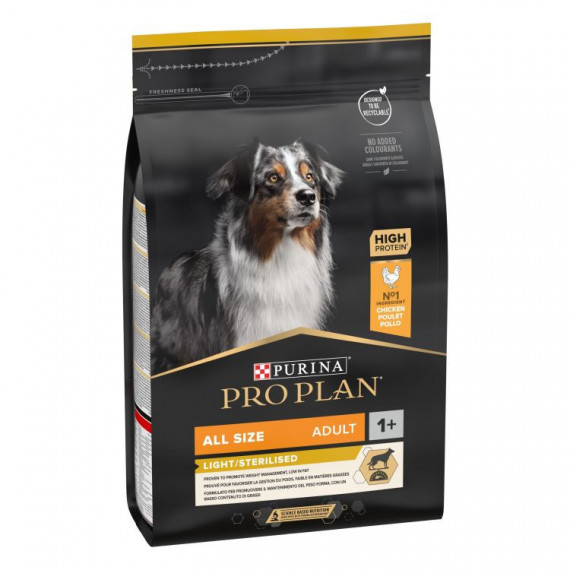PROPLAN Perro Adulto Light/sterilised Pollo 3 Kg